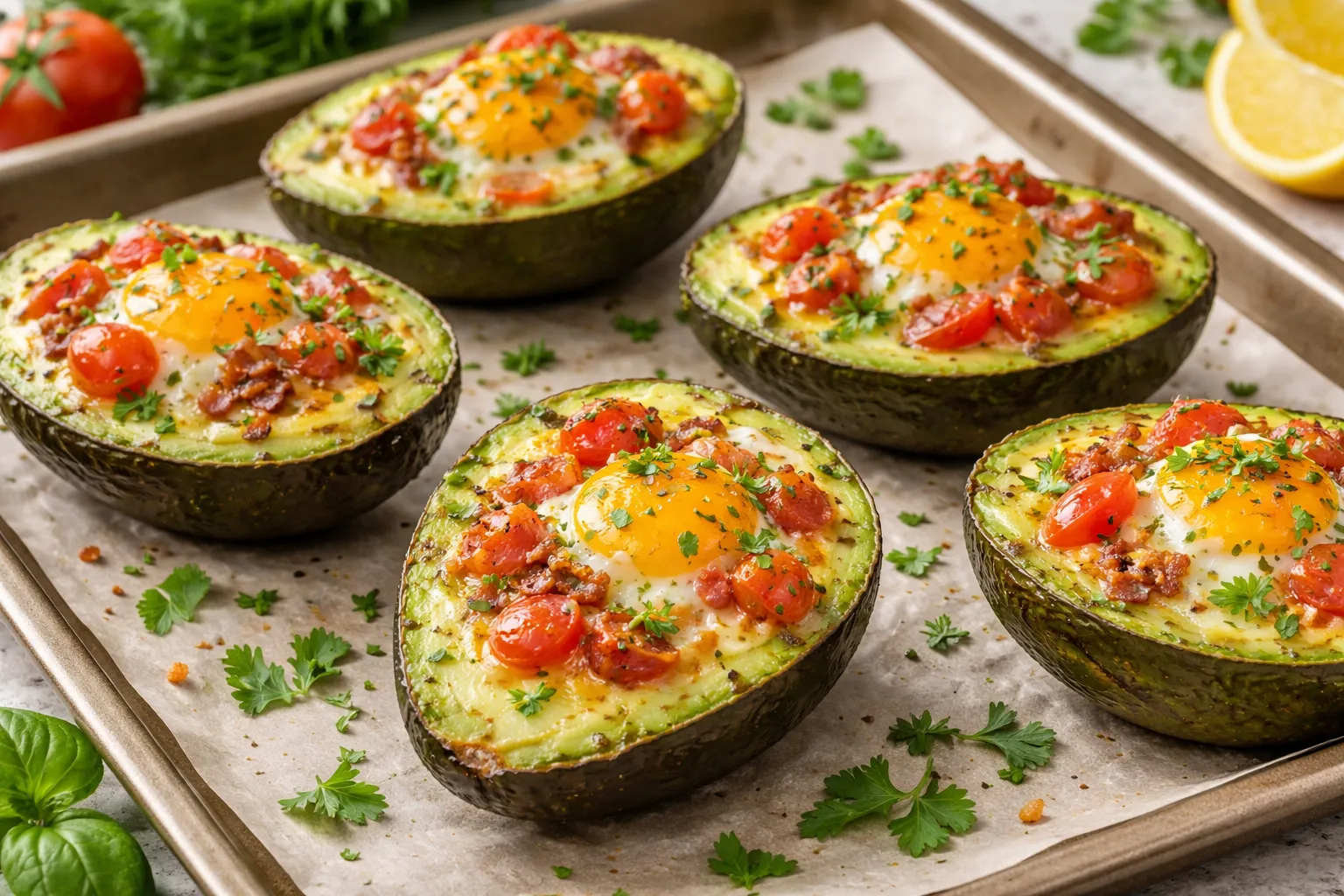Avocado egg boats