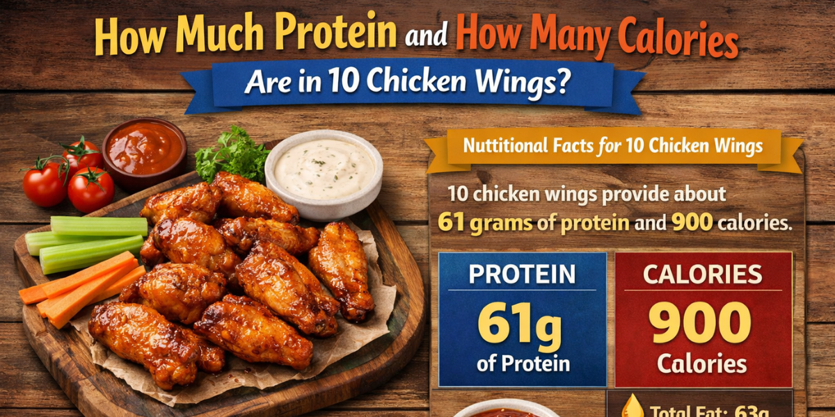 How Much Protein and How Many Calories Are in 10 Chicken Wings?