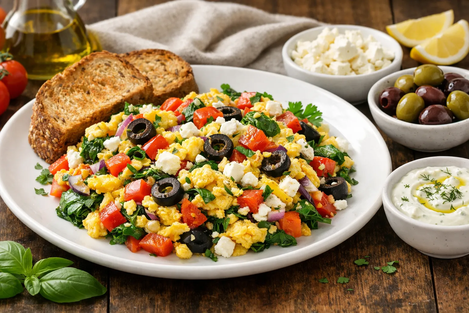 Mediterranean Veggie Scramble