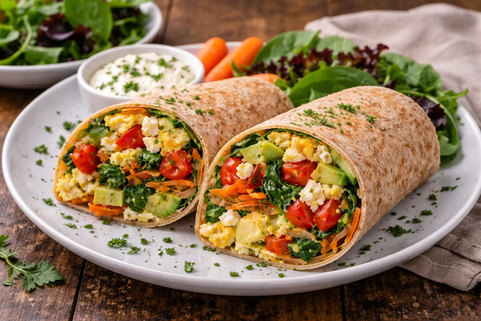 Veggie-Loaded Egg Wrap